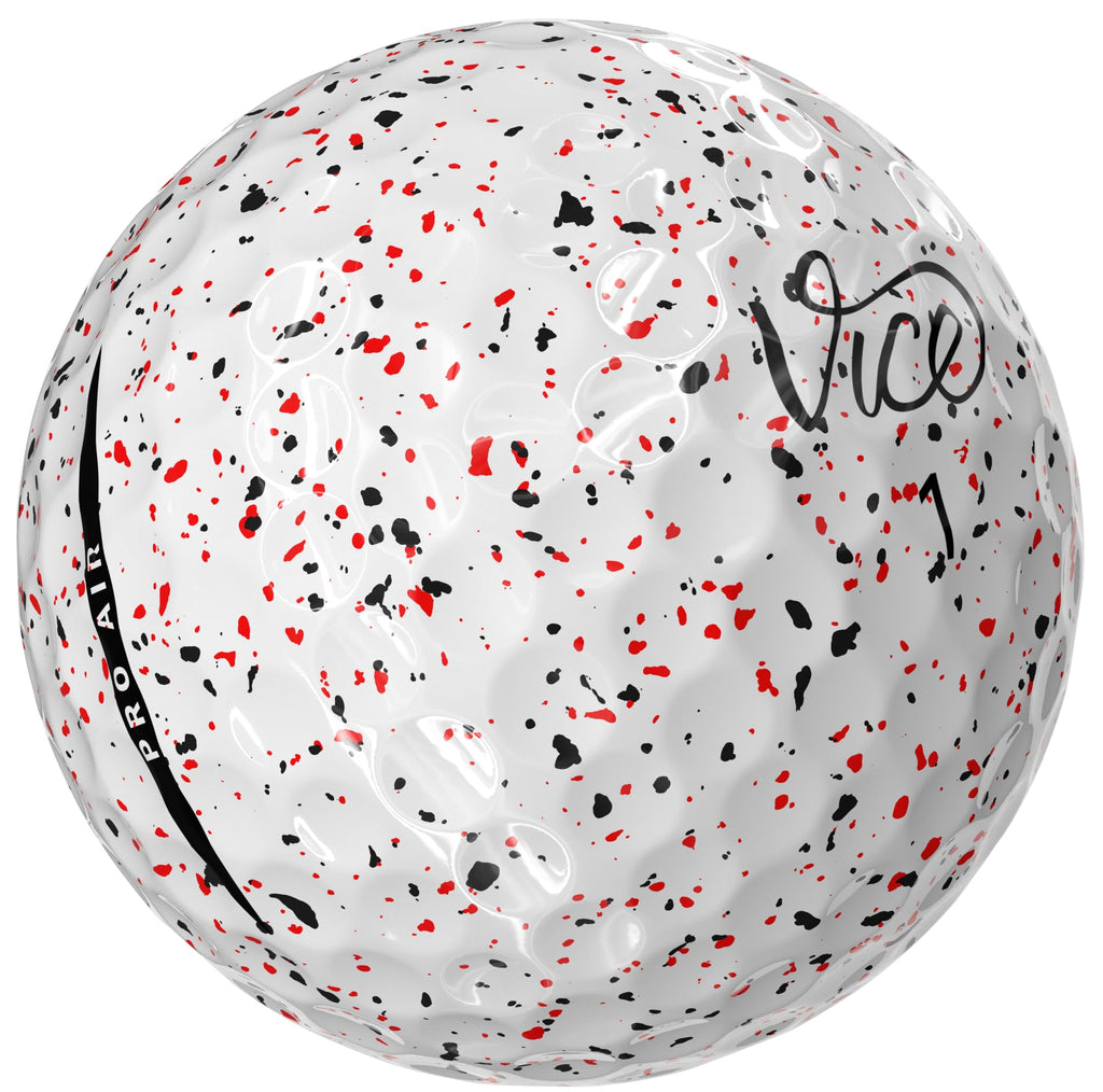 Vice Pro Air Golf Balls (2025 Model) (Red/Black Drip)