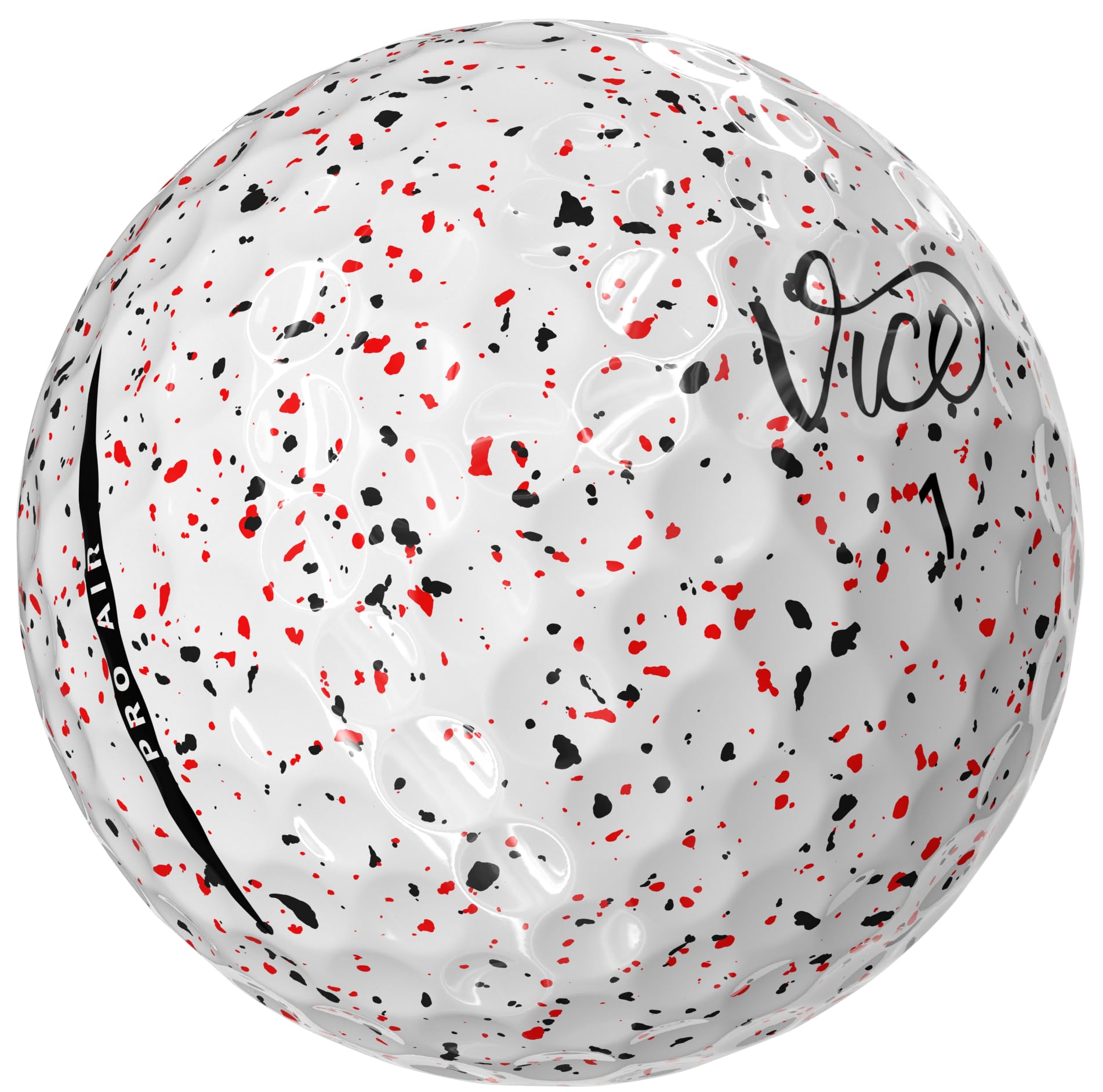 Vice Pro Air Golf Balls (2025 Model) (Red/Black Drip)
