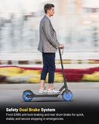 Electric Scooter, 8.5 /10 /14 Tire, 16/19/22 Mph Top Speed, 12/22/27/28/49 Miles Long Range, Folding Escooter for Adults and Tee
