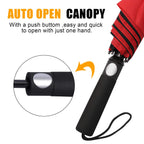 G4Free 62Inch Portable Golf Umbrella Automatic Open Large Oversize Vented Double Canopy Windproof Waterproof Sport Umbrellas(Bla
