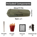 Longeek 4 Person Camping Tent 4 Seasons Backpacking Ultralight Easy Up Hot Tipi