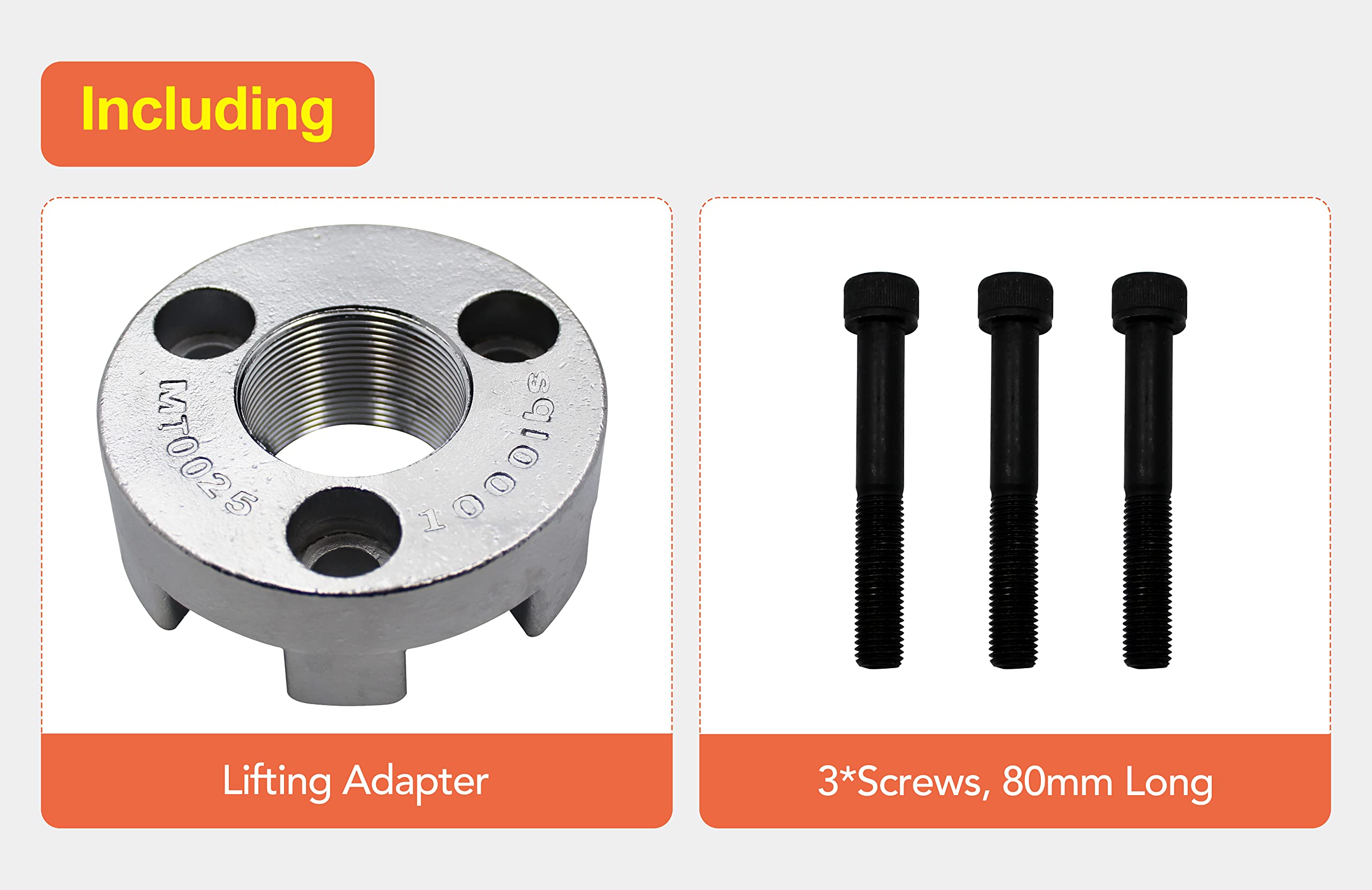 Salangid Lifting Adapter Mt0025 Compatible With Yamaha 5.3 V8, 4.2 V6, F200B, F115B, F425, Mt0022 And Non-Verado Mercury (1.5''