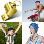 5 Packs Stainless Steel Whistle, Finegood Loud Metal Whistle With Lanyard For Referees Coaches Lifeguards Survival Emergency Foo