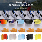 Polarized Sports Sunglasses For Men Women With 5 Interchangeable Lenes For Cycling Sunglasses Running Baseball Golf Softball Dri