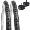 2 Pack 26 X 1 3/8 (37-590) Road Bike Tires Plus 2 Pack 26'' Bike Tubes 26X1 3/8 Av33 Schrader Valve Compatible With 26X1 3/8 Bik