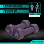 Rbx Weights Dumbbells Set - Neoprene Arm Weights With Non-Slip Grip, Strength Training Equipment Workout Weights For At Home Or