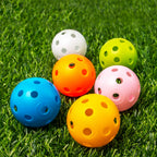 Thiodoon Practice Golf Training Balls Limited Flight 40Mm Hollow Plastic Colored Airflow Golf Balls For Swing Practice Driving R