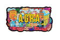 VVWV Agra Fridge Magnets Refrigerator Home Kitchen Dcor India Souvenir Wooden MDF Fridge Magnet L X H 3 X 3 Inch