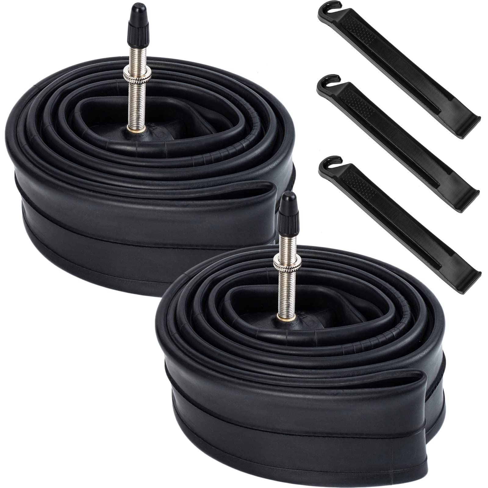 2-Pack 26'' Bike Tubes 26X1.75/2.125'' Fv48 Presta Valve 26'' Bicycle Tubes Replacement For 26 X 1.75 26 X 1.90 26 X 1.95 26 X 2