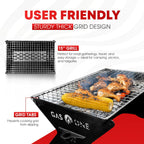 GasOne 15    Portable Charcoal Grill - Foldable BBQ Grill - Camping Grills for Backyard, Bonfire, Patio - Heavy-Duty Portable Fi