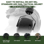 Prohear Arc Rail Adapter For Helmet Shooting Ear Protection Earmuffs, Nrr 23Db Noise Reduction Hearing Protection For Hunting, B