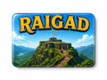 Raigad Acrylic Fridge Magnet | Souvenir Refrigerator Magnet | Travel Landmark Decorative Magnet | Home, Kitchen & Office Decor.