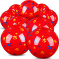 Hollowfly 12 Pack Red Dog Paw Themed Beach Ball for Kids 7.87 Bulk for Summer Pool and Beach Game Gifts Red and Dog Birthday Par