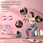 Lalahigh Portable Home Gym System For Men And Women:Push Up Board, Pilates Bar & 20 Fitness Accessories With Resistance Bands An