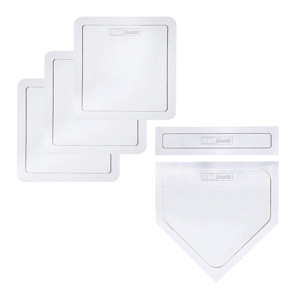 Franklin Sports Baseball Base Deluxe Set - Mlb Baseball + Softball Bases, Home Plate And Pitchers Rubber - Portable Kickball Bas