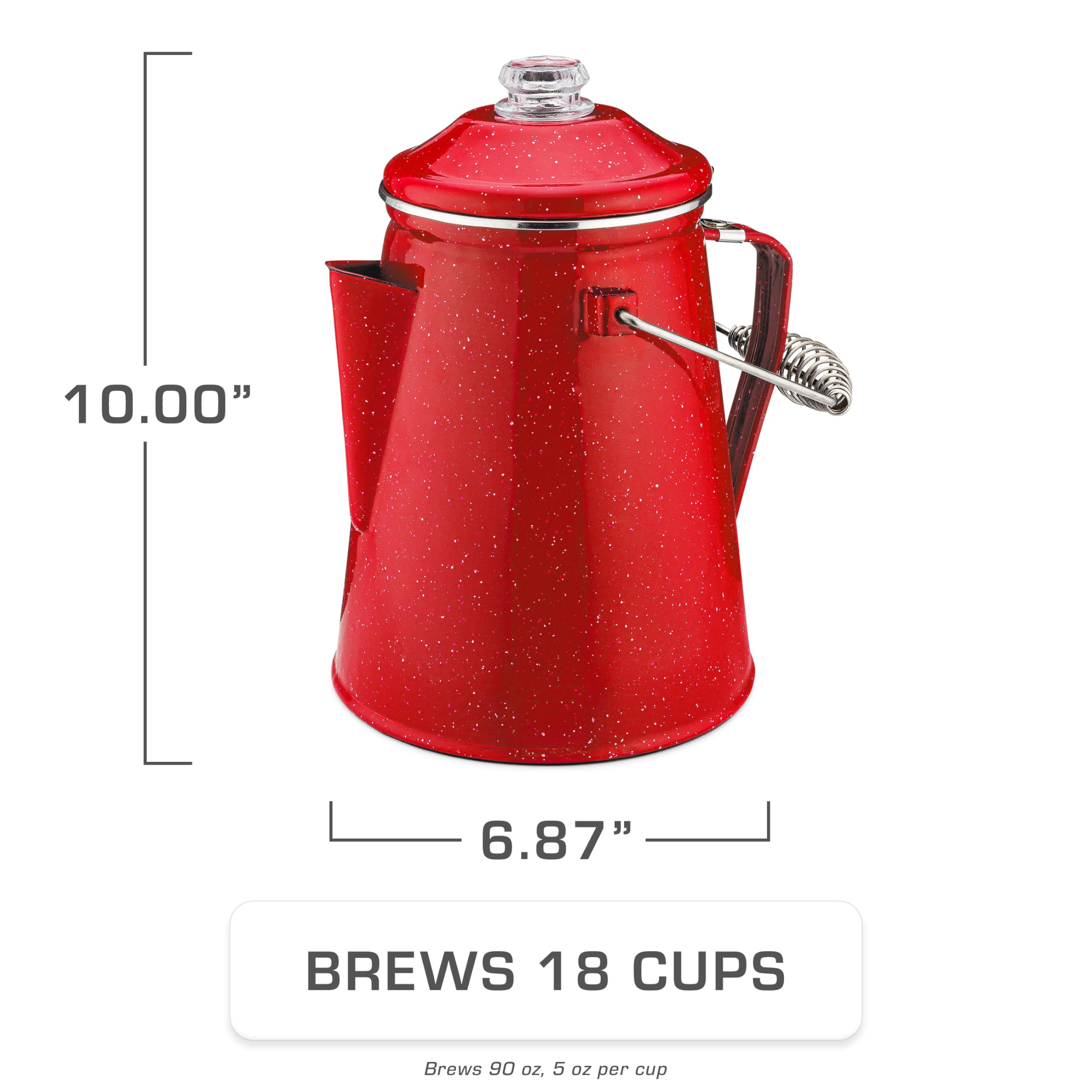 Coletti Classic Percolator Coffee Pot - Camping Coffee Percolator, Campfire Coffee Pot - Camping For Groups - Brew For The Whole