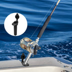 Qkurt 2 Pack Kayak Deck Fishing Boat Rod Holder And Cap Cover, Plastic Fishing Tackle Accessory Tool, Fish Boat Accessories, Bla