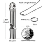 Tisur Titanium Emergency Keychain Necklace Whistle,Edc Safety Whistles For Women And Kids,Loud Up To 120Db, Survival Whistles Fo