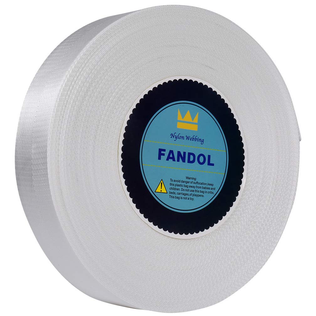 FANDOL Nylon Webbing - Heavy Duty Strapping for Crafting Pet Collars, Shoulder Straps, Slings, Pull Handles - Repairing Furnitur