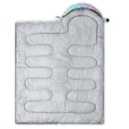 Datura Home Kids Sleeping Bag For Girls,Mermaid Rainbow Scales-Lightweight Warm Outdoor Indoor-Waterproof Cold Weather Resistant