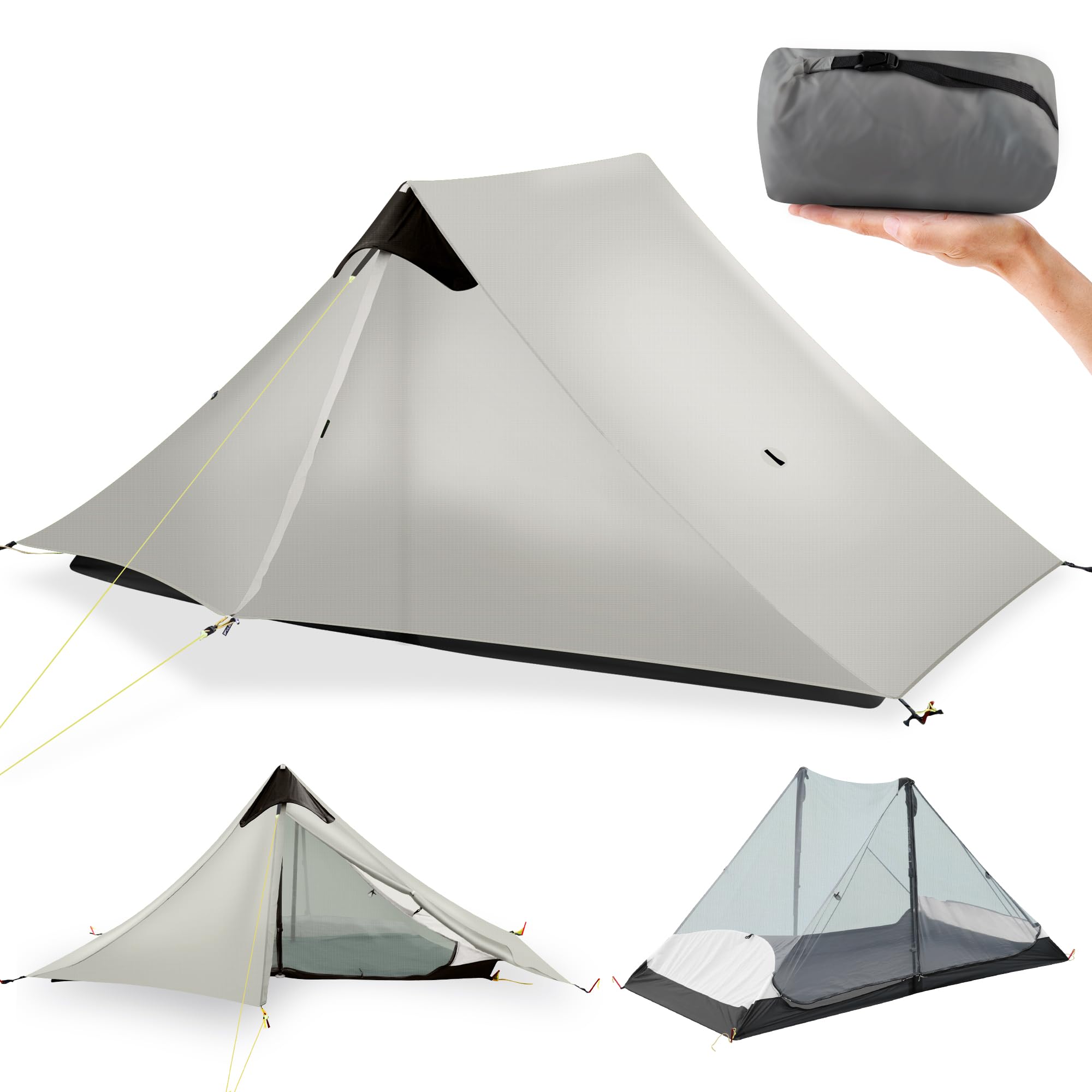 Ultralight Tent 3-Season Backpacking Tent 2 Person Camping Tent, Outdoor Lightweight Lanshan Camping Tent Shelter For Camping, T