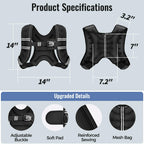 Zeerun Weighted Vest for Women & Men with Reflective Stripe and Adjustable Buckle, Comfortable & Durable Rucking Vest for Walkin