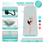 Ibatms Air Tumbling Mat Tumble Track, 4/8Inches Inflatable Gymnastics Air Mat For Home Use/Training/Cheerleading/Yoga/Water With