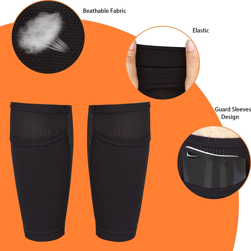 Shin Guard Holders, Shin Guard Sleeves, Leg Performance Support Football Compression Calf Sleeves With Pocket Can Holding Shin P