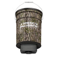 American Hunter 50 Lb Hanging Feeder | Hunting Durable Lightweight Camo Metal Game Feeder With Automatic Delivery System | With