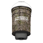 American Hunter 50 Lb Hanging Feeder | Hunting Durable Lightweight Camo Metal Game Feeder With Automatic Delivery System | With