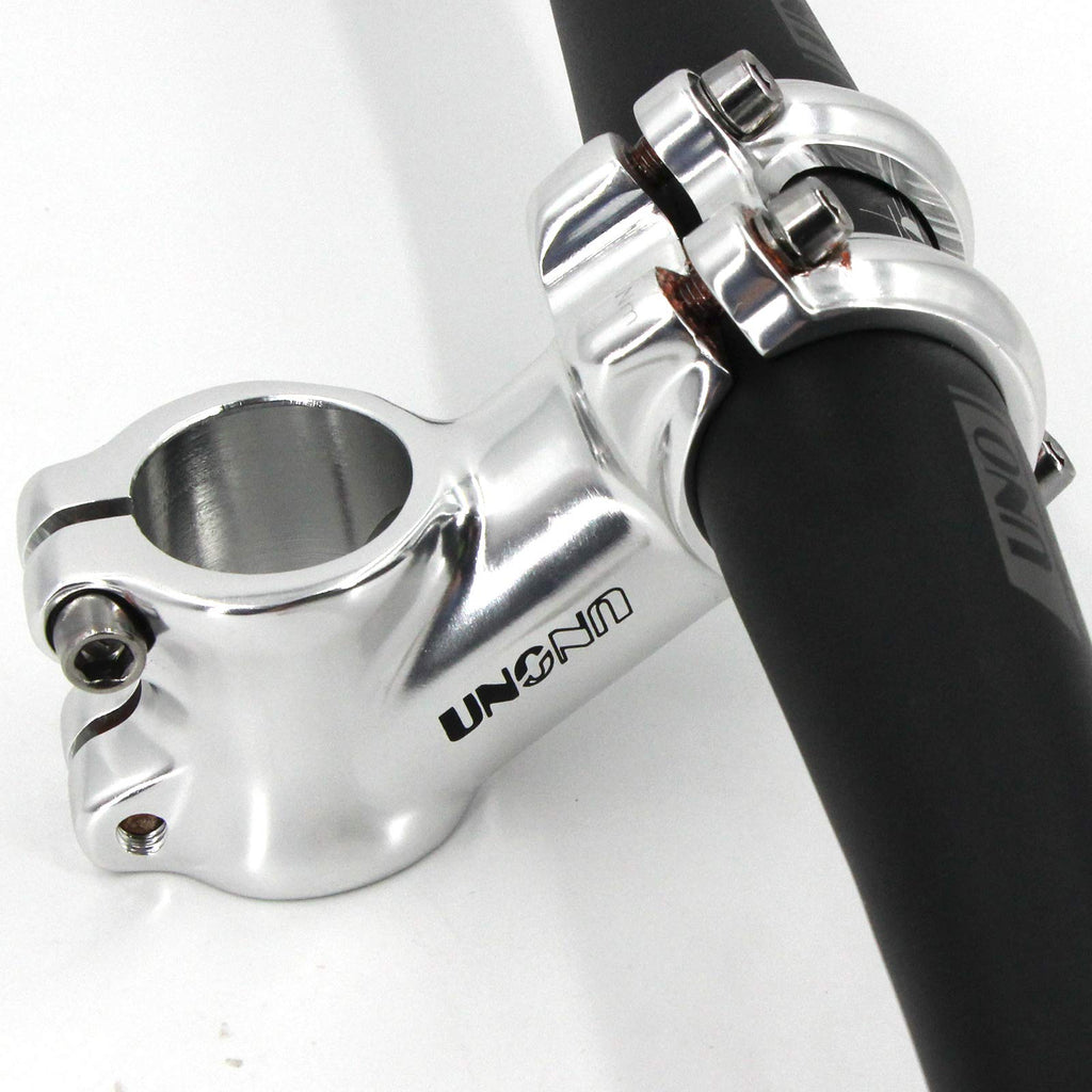 Meische Retro Silver 31.8 Stem 70Mm Mountain Bike Stem,35 Degree Bicycle Stem Riser Short Handlebar Stem For Mtb, Road Bike, Bmx