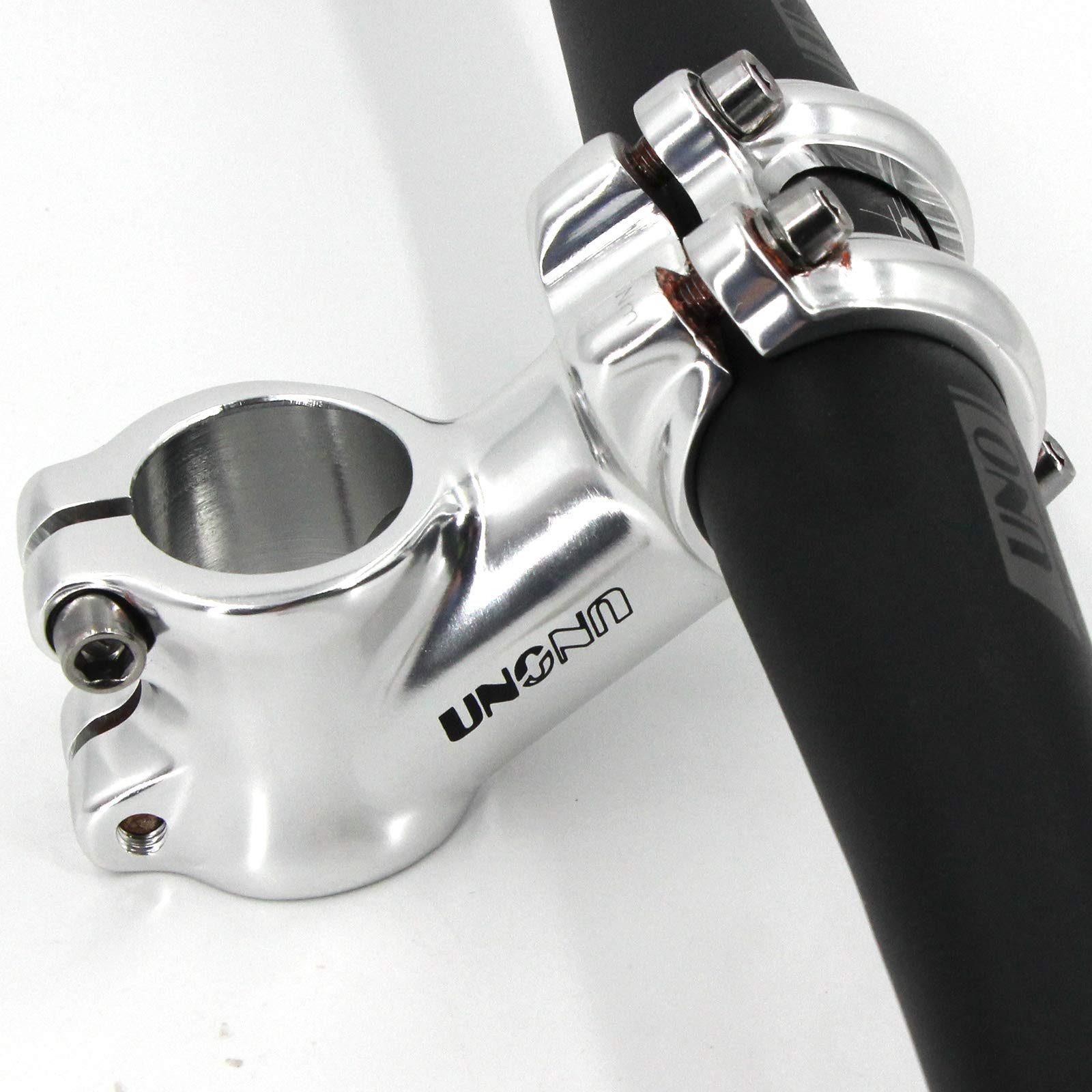 Meische Retro Silver 31.8 Stem 70Mm Mountain Bike Stem,35 Degree Bicycle Stem Riser Short Handlebar Stem For Mtb, Road Bike, Bmx