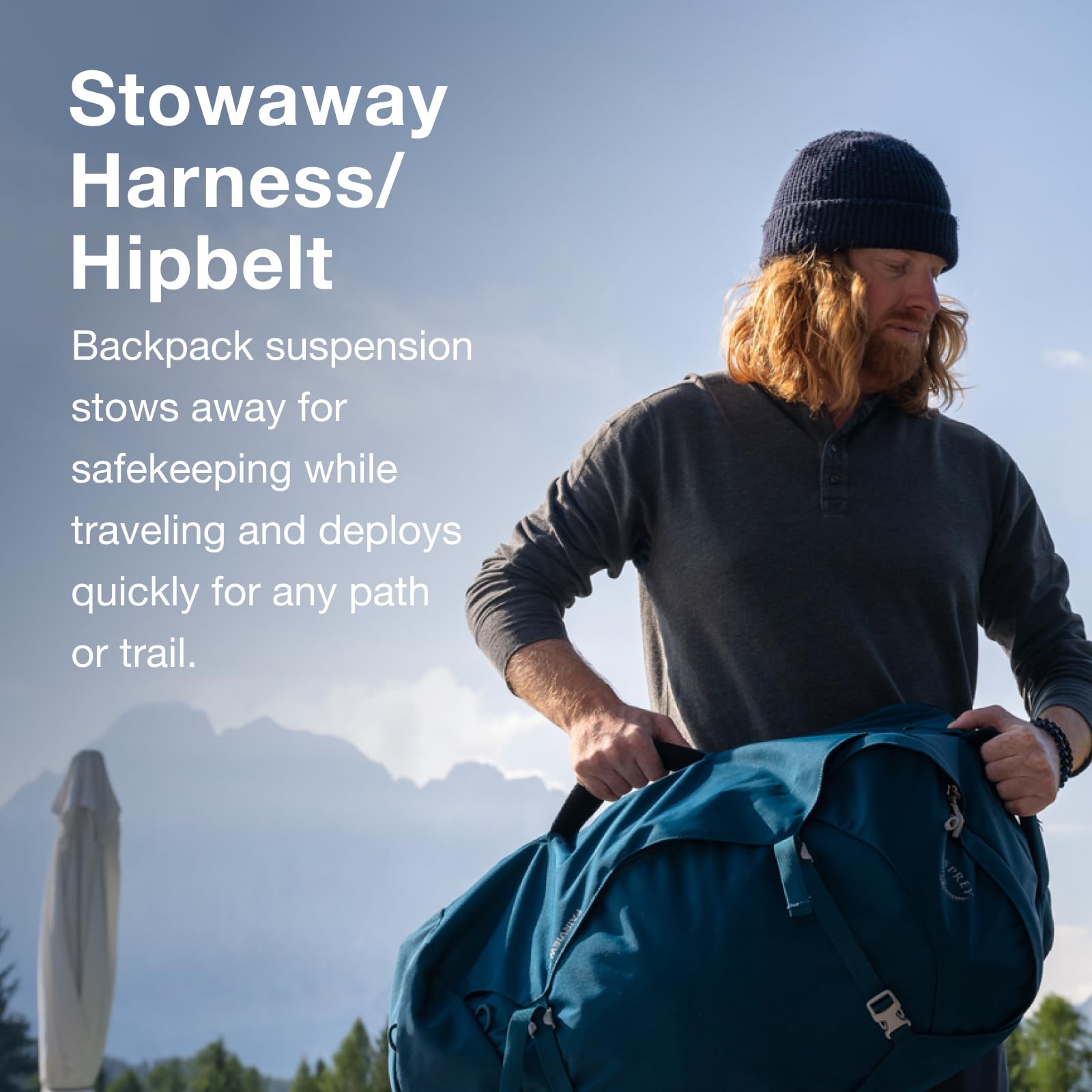 Osprey Farpoint 40L Mens Travel Backpack, Black, One Size