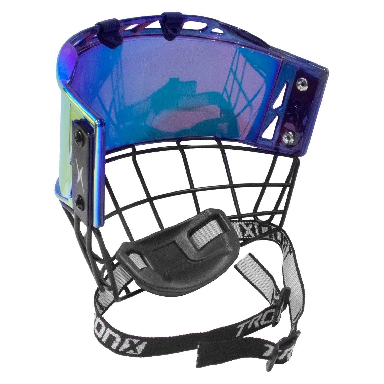 Tronx S920 Revo Red Mirrored Hybrid Senior Face Cage Shield & Visor Colored Bubbles