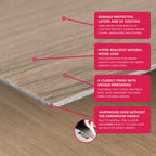 Lucida Surfaces Luxury Vinyl Flooring Tiles-Peel And Stick Floor Tile For Diy Installation-36 Wood-Look Planks-Honey-Basecore-54