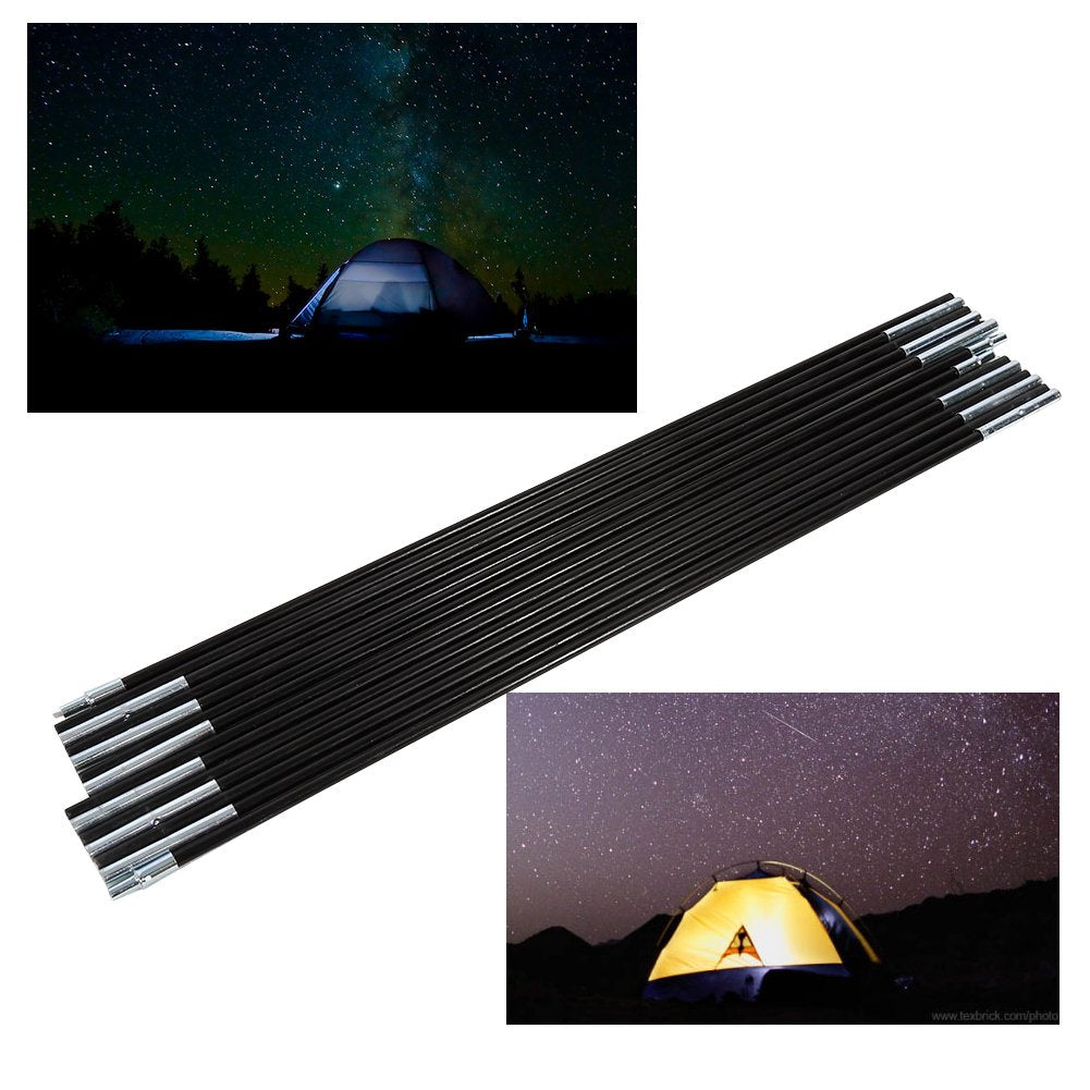 2 Sets 7 Sections Outdoor Camping Fiber Glass Rod Doubletent