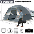 Unp Suv Dome Tent For Camping, Outdoor 6 Person Car Camping Tent, Easy Set Up Suv Tailgate Tent With Rainfly 10' X 10' Vehicle C