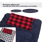 Redcamp Small Camping Pillow Lightweight And Compressible, 1Pc Flannel Travel Pillow With Removable Pillow Cover (Red And Black