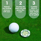 Slopemaster Progreen Reader - Golf Hat Clip Ball Marker With High Precision Green Reading Aid Golf Accessories For Men Women(Gre