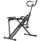 Sunny Health & Fitness Row-N-Ride Plus, Heavy Duty Assisted Squat Machine With 300 Lb Max Weight Capacity, Adjustable Resistance