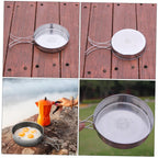 Vanzack Outdoor Pan Camping Cooking Pot Backpacking Cookware Outdoor Cookware Outdoor Cooking Pan Camp Cookware Pan Bbq Frying P