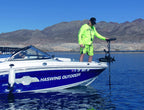 Parkho Haswing Electric Trolling Motor - 12V 55Lb 54 Inch Shaft Cayman B Bow Mount Boat Fishing Saltwater Freshwater With Remote