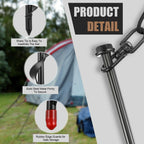 Reginary 24 Pcs Ground Anchors Screw In Tent Stakes Heavy Duty Trampoline Anchors High Wind For Camping Canopy Carport Sheds Bea