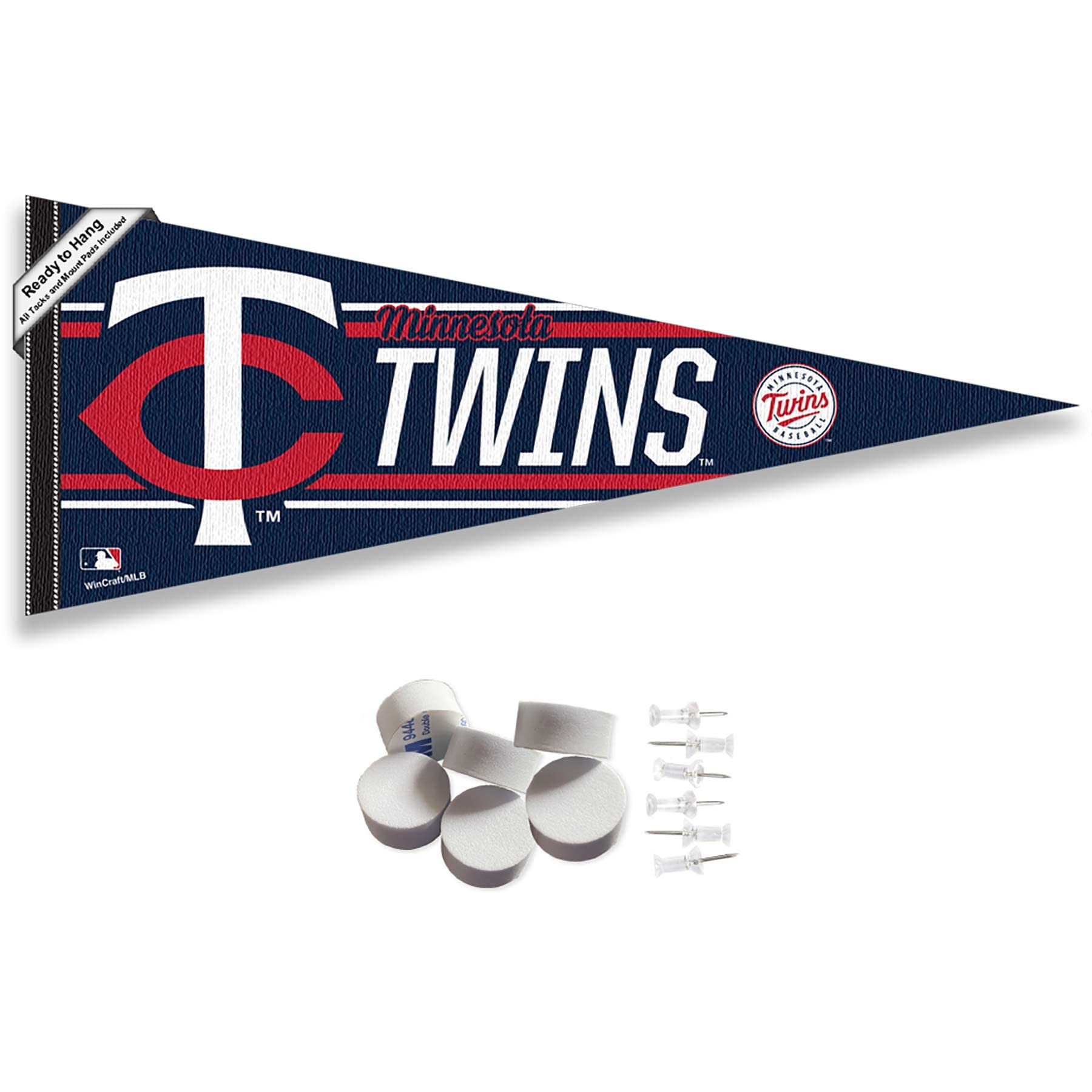 WinCraft Minnesota Twins Pennant Banner and Wall Tack Pads