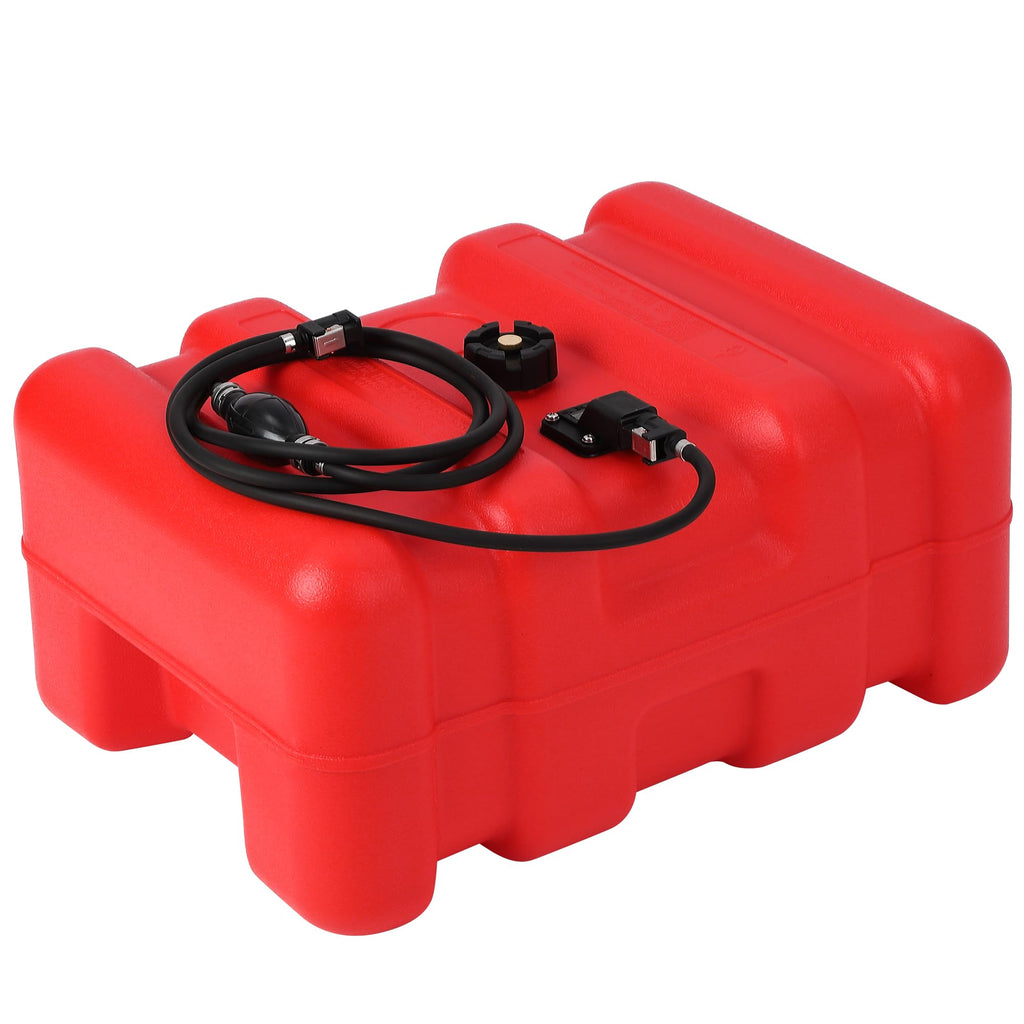 Peakpursuit Marine Tank, 12 Gallon Marine Portable Tank Outboard Marine Boat Tank With Line, I-Shaped Handle, Easy To Carry