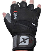 Skott 2020 Evo 2 Weightlifting Gloves With Integrated Wrist Wrap Support-Double Stitching For Extra Durability-Get Ripped With T