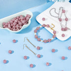 Ph Pandahall 10Mm Pink Rhinestones Beads 100Pcs Pave Disco Ball Clay Beads Polymer Clay Crystal Beads Round Craft Beads For Frie