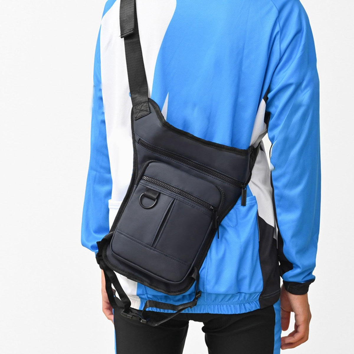 Calandis Mens Waist Bag Motorcycle Drop Leg Bag Fanny Pack For Riding Walking Outdoor Dark Blue | Waist Packs & Bags | Hiking Ba