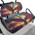Yewatlles American Flag Eagle Cross Golf Cart Seat Covers, Personalized Golf Cart Seat Cover Keeps Seat Fits in Club Car and Oth