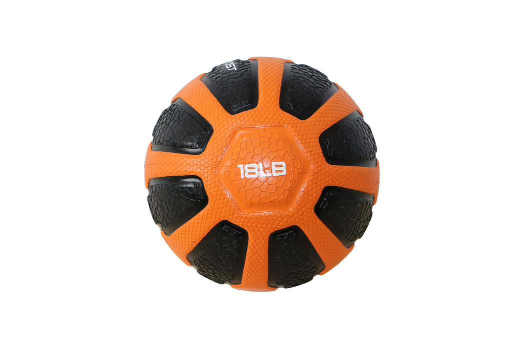 Gymenist Rubber Medicine Ball With Textured Grip, Available In 9 Sizes, 2-20 Lb, Weighted Fitness Balls,Improves Balance And Fle